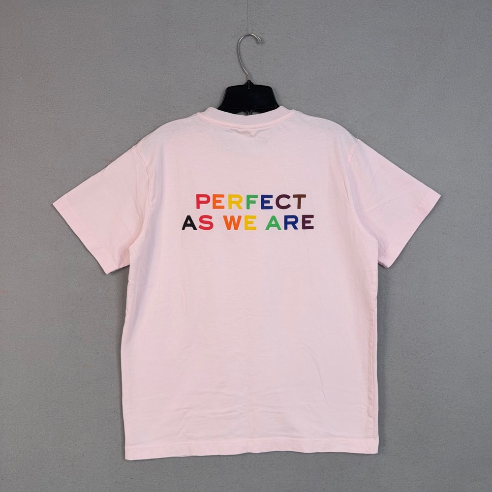 Marc Jacobs Shirt Adult Large Pink Rainbow Logo Perfect Pride GWP Graphic Tee - Picture 4 of 8